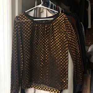 Club Monaco sheer silk shirt